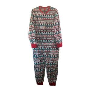 JAMMIES FOR YOUR FAMILIES Men’s Holiday One Piece Pajamas / Size: Medium